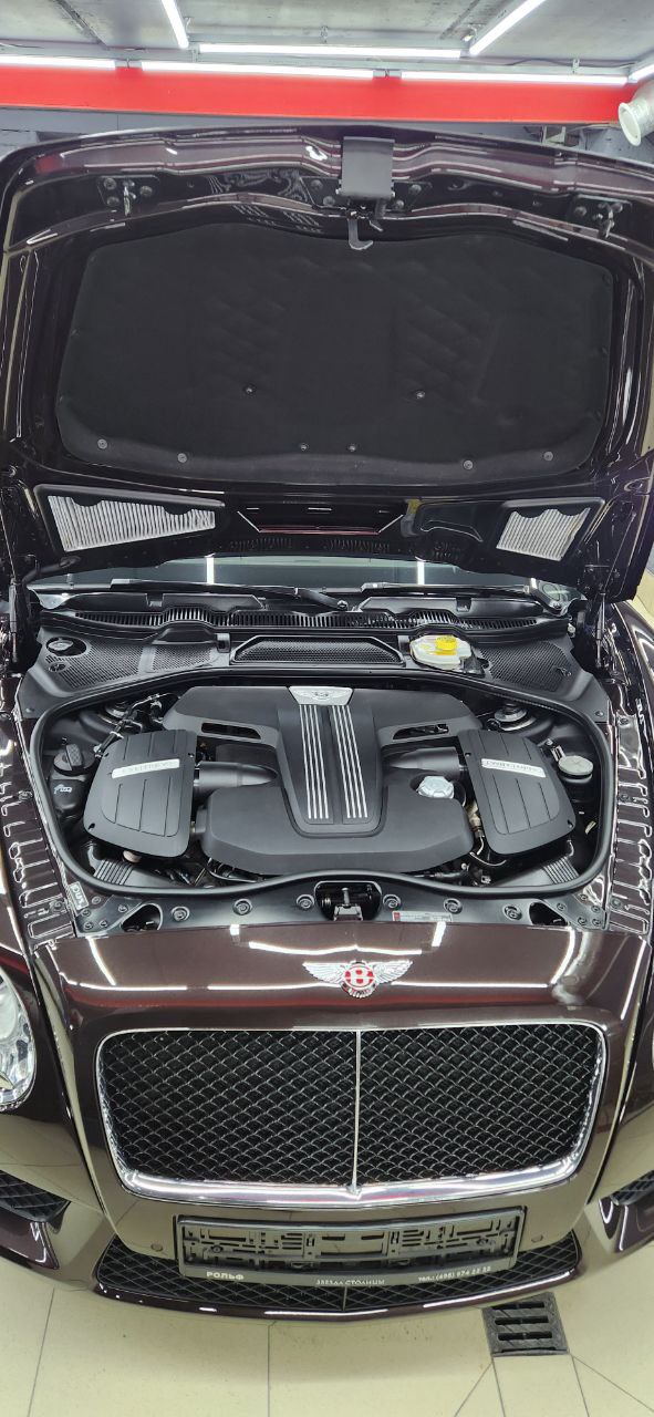 Химчистка подкапотного пространства bentley continental
