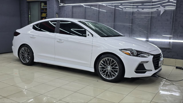 Смена цвета цветным полиуретаном hyundai elantra